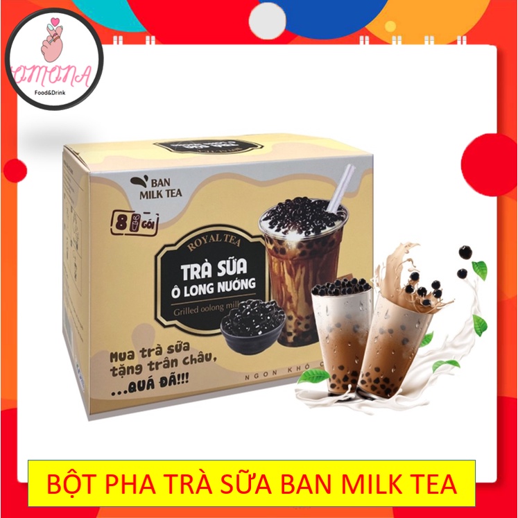 Hộp trà sữa trân châu đường đen có kèm gói trân châu