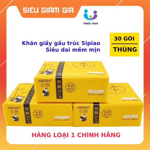 Giấy ăn gấu trúc SIPIAO Siêu Dai, không chất tẩy trắng, hàng nội địa Trung Quốc [FREESHIP đơn trên 50k]