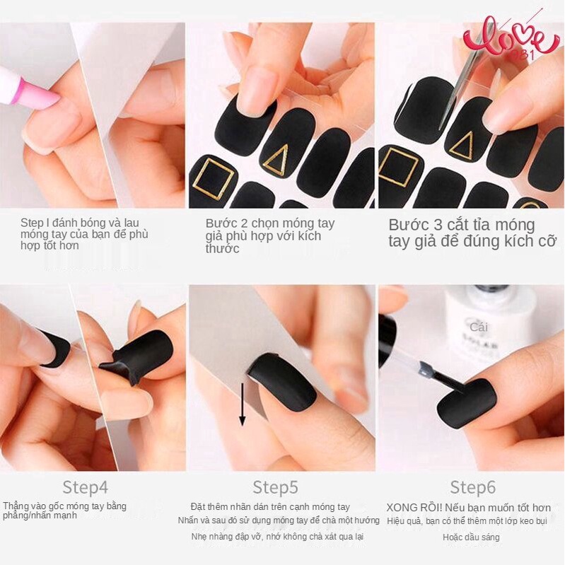 [Hàng mới về] Miếng Dán Móng Tay 3d Chống Nước Thân Thiện Với Môi Trường