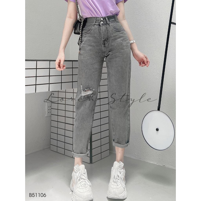 Quần jean baggy nữ LOREN 2 nút B51106