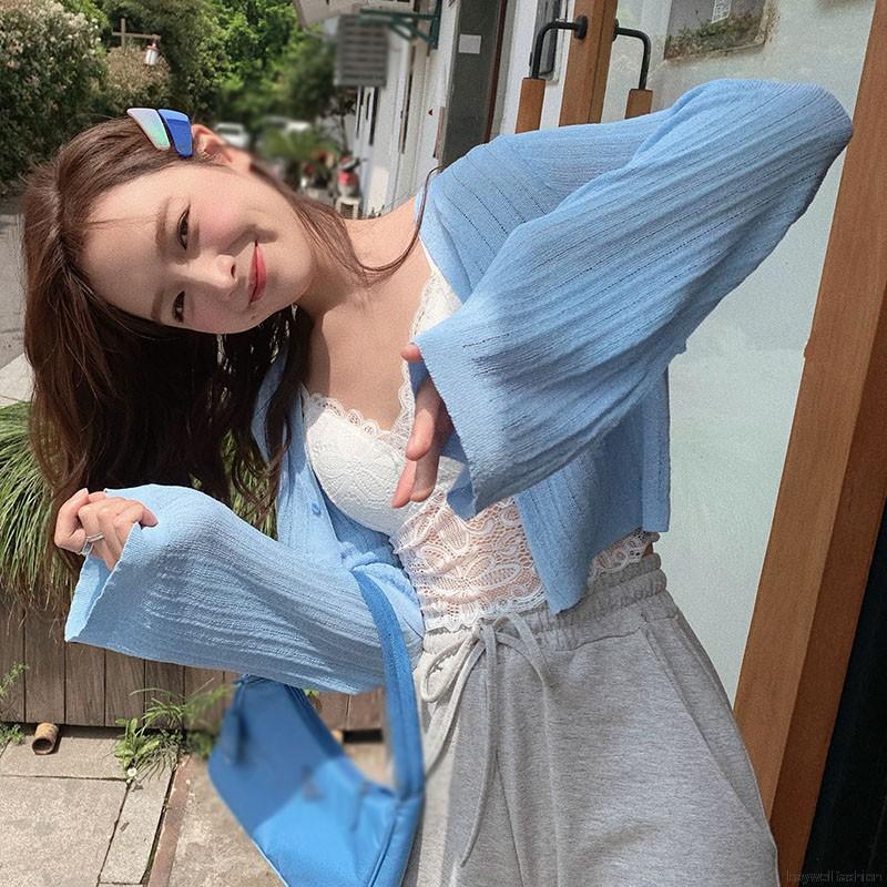 [Baywellfashion]Áo Khoác Cardigan Tay Loe Siêu Nhẹ Chống Nắng Thời Trang Cho Nữ | BigBuy360 - bigbuy360.vn