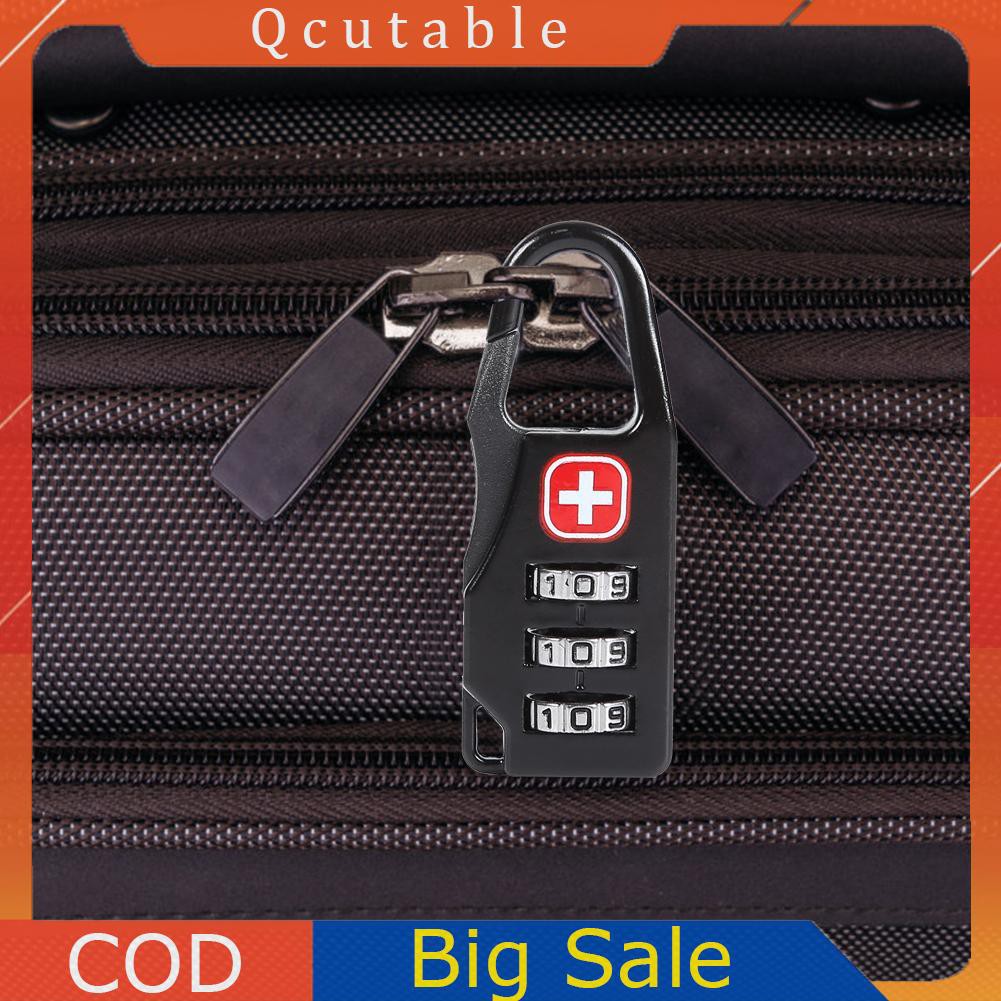 Ổ khóa cửa/balo/túi xách mật khẩu 3 số quay an toàn chống trộm