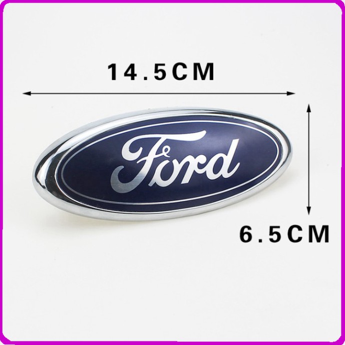 Sản phẩm Logo biểu tượng trước và sau xe ô tô Ford Kích thước 14.5*6.5cm Chất liệu Nhựa ABS ..
