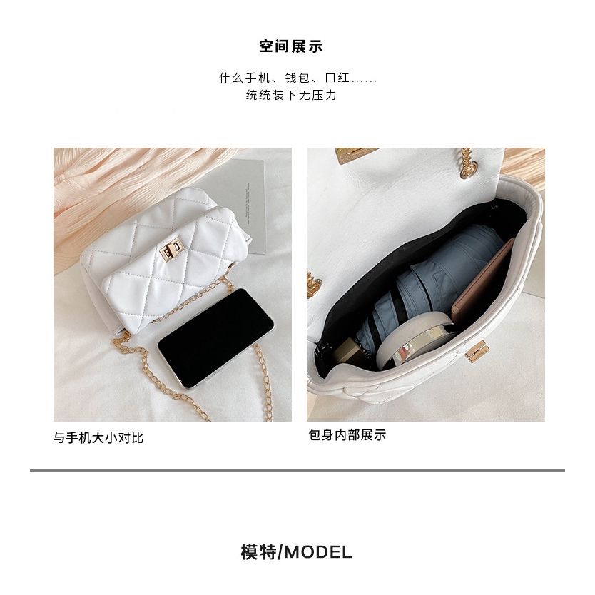 Túi xách Jasmin Noir da pu kiểu vuông thiết kế thời trang cho nữ