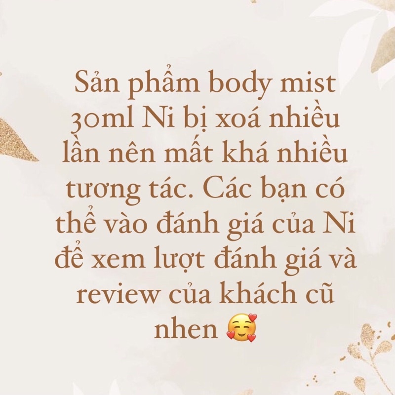 Body mist xịt thơm toàn thân Bath and Body Works 30ml