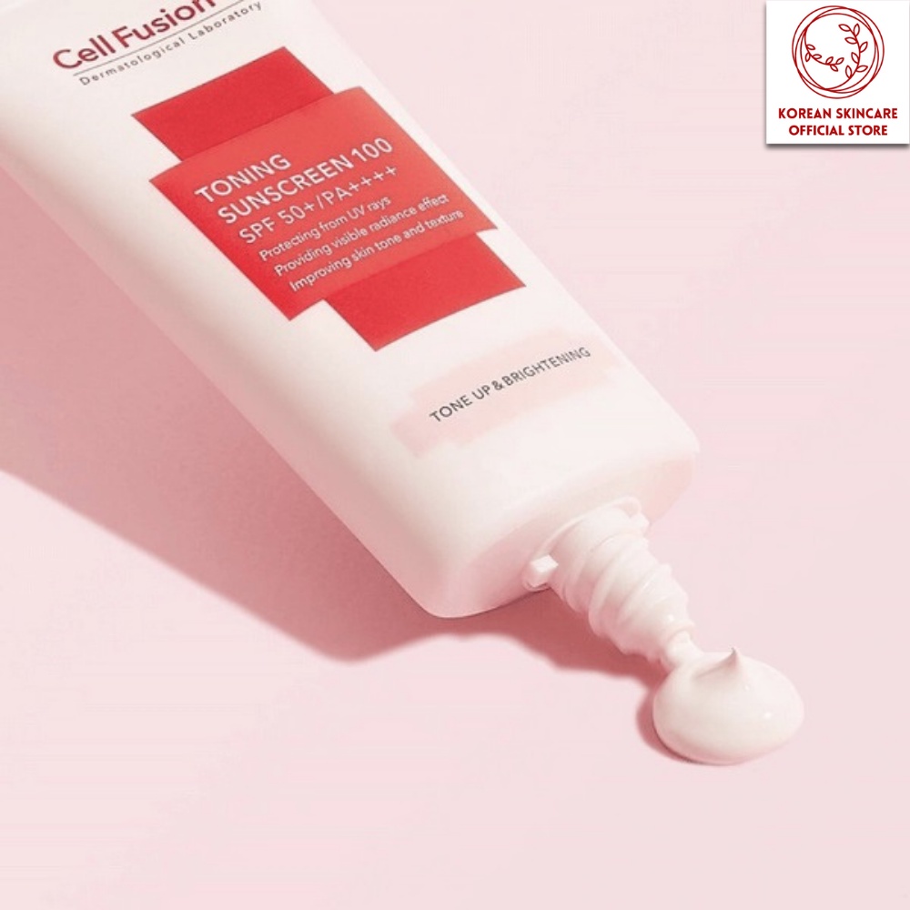 Kem chống nắng nâng tông Cell Fusion C Toning Sunscreen màu hồng 50ml làm đều màu da, dưỡng da, cấp ẩm SPF50+/PA++++