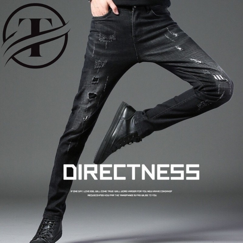 Quần Jean Nam Ống Côn Co Dãn 4 Chiều Màu Đen QJ04 | BigBuy360 - bigbuy360.vn