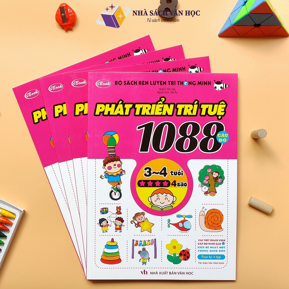 Sách - 1088 Câu Đố Phát Triển Trí Tuệ 3 - 4 Tuổi