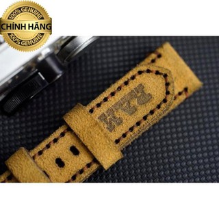 Dây đồng hồ da bò lộn RAM Classic 1960 Tông vàng lúa chín cực đẹp cực đẹp .
