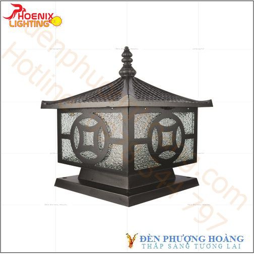Đèn trụ cổng: Nhôm đúc Cao cấp D250 PH6048