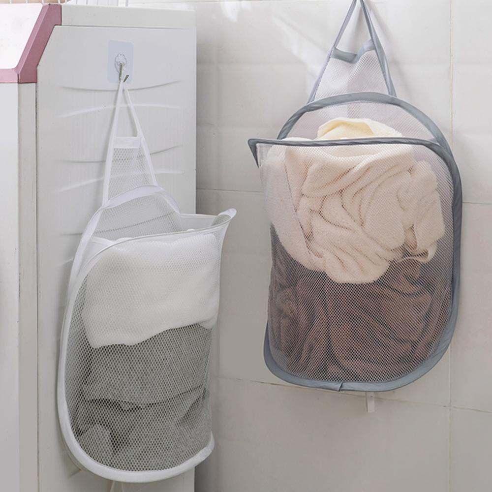 Giỏ Lưới Đựng Đồ Giặt / Đồ Dùng Gắn Tường Thoáng Khí Tiện Dụng Cho Nhà Tắm