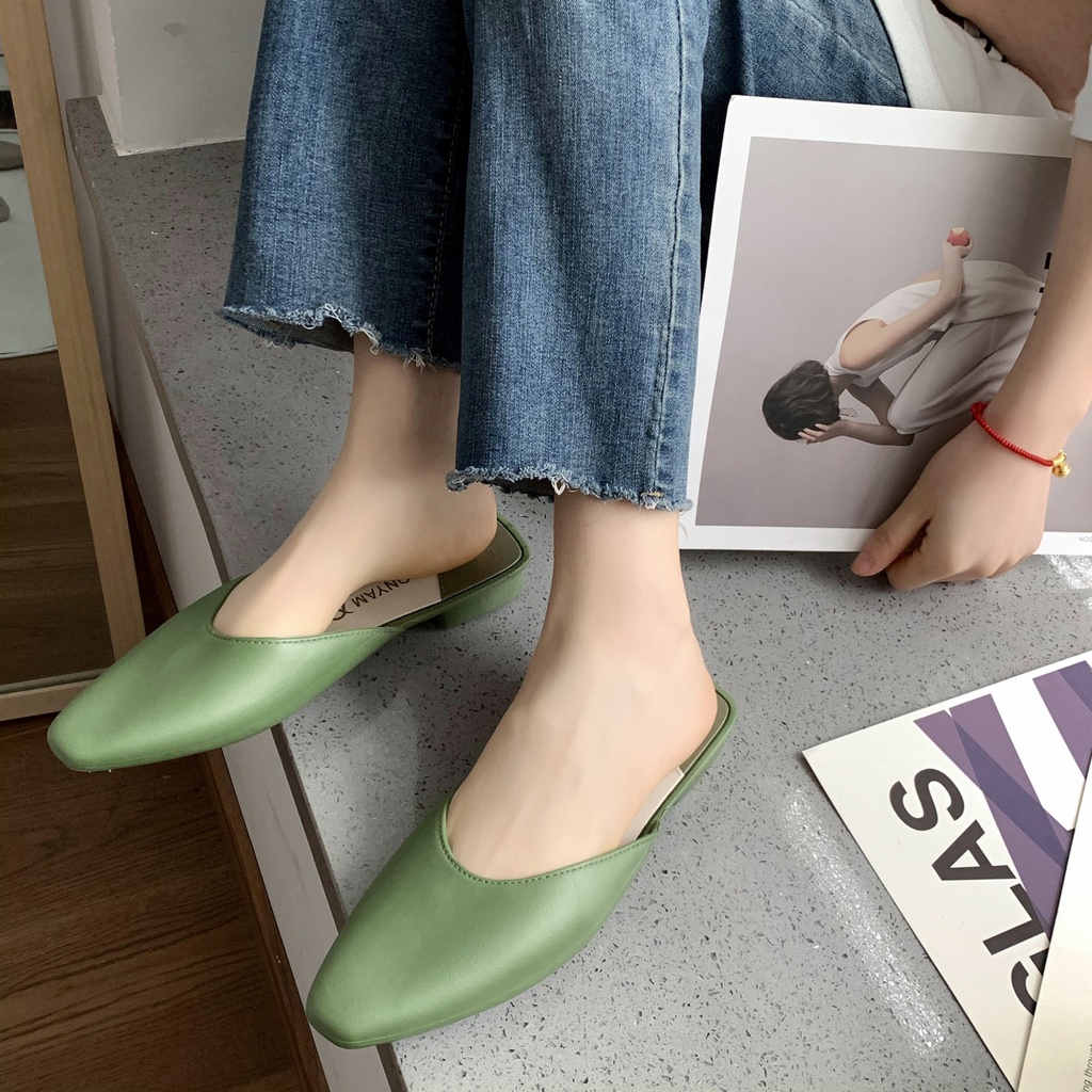 Giày Cao Gót Da Mũi Nhọn Thời Trang Cho Nữ