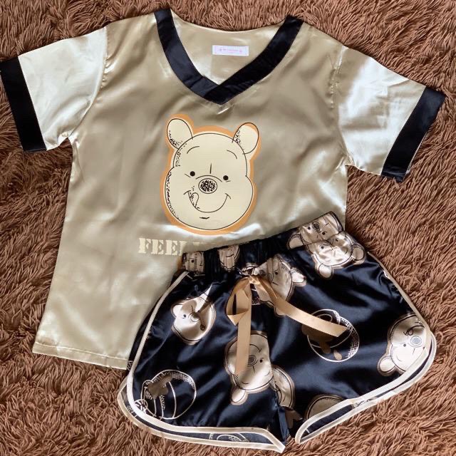 BỘ NGỦ PIJAMA MẶC NHÀ HÌNH DỄ THƯƠNG - Bộ lụa ngắn  tay hoạ tiết Cao cấp [[FREE SHIP]