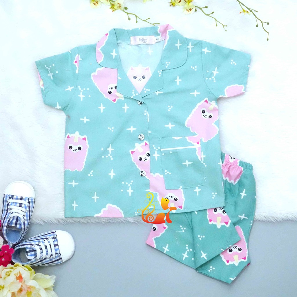 Đồ Bộ Mặc Nhà &quot;Cừu Mắt Tròn&quot; Pijama Kate Thái - Cho Bé 8 - 38kg.