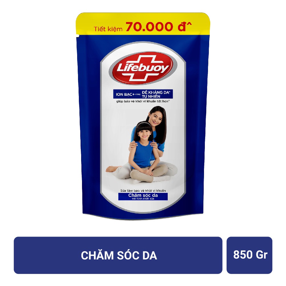 Sữa Tắm Lifebuoy Sạch Khuẩn Bảo Vệ Khỏi 99.9% Vi Khuẩn Chứa Ion Bạc+ Hỗ Trợ Cùng Đề Kháng Da Tự Nhiên 850G | BigBuy360 - bigbuy360.vn