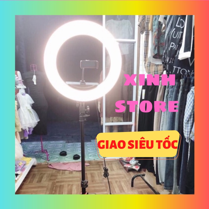 Đèn livestream 26 30 33 36cm và chân 2m1 hỗ trợ chụp ảnh, bán hàng