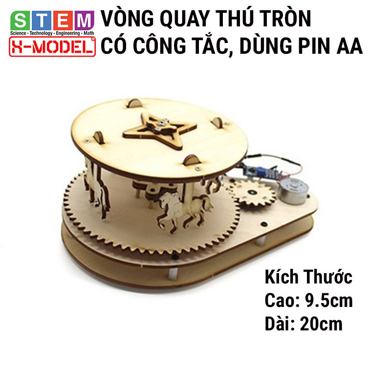 Đồ chơi sáng tạo STEM Mô hình vòng quay thú XMODEL ST20 cho bé, Đồ chơi trẻ em DIY[Do it Yourself] |Giáo dục STEM, STEAM