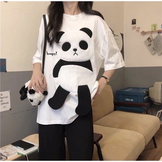 Áo phông gấu trúc hình nổi dễ thương