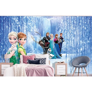 Tranh dán tường 3D công chúa Elsa tranh dán phòng bé có sẵn keoBINBIN TB25
