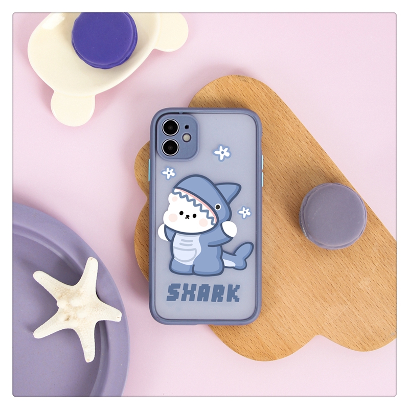 Ốp lưng iphone nhám gấu shark 5/5s/6/6plus/6s/6splus/7/7plus/8/8plus/x/xr/xs/11/12/pro/max/plus/promax - Awifi Case U5-1