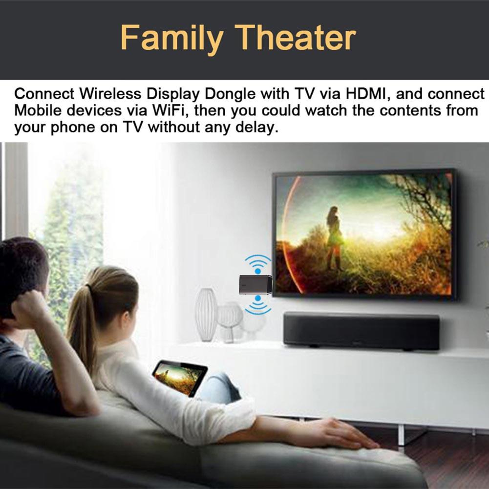 Bộ thu hiển thị không dây 5G Dongle Miracast Airplay Dlna Wifi tương thích HDMI Mirrorr Cast TV Dongle Stick