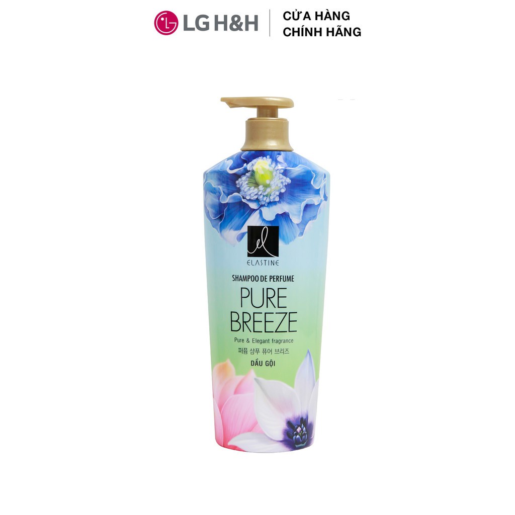 Bộ đôi Dầu gội xả Elastine De Perfume hương nước hoa Pure Breeze 600ml x2