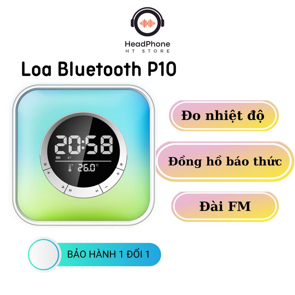 Loa Bluetooth P10 đa năng có đèn Led có Đồng Hồ báo thức và hiển thị nhiệt độ-Headphonevn