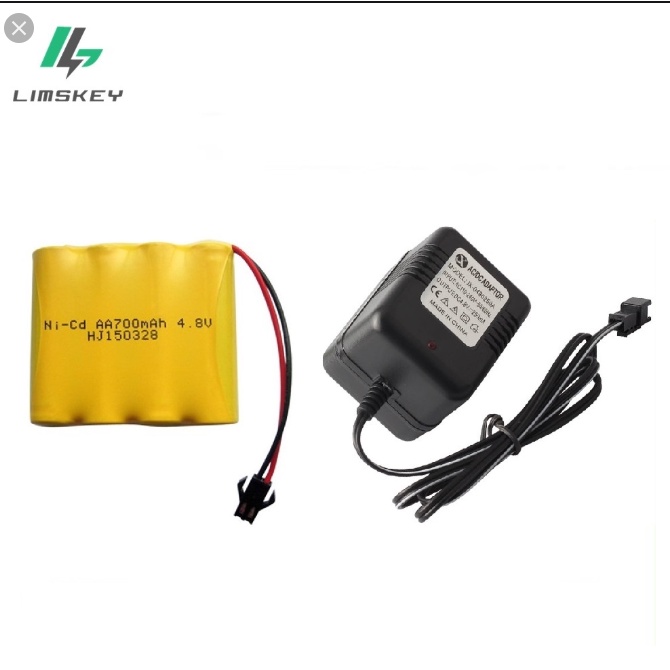 Pin kèm sạc adapter 4.8V 700mah Ni Cd Pin sạc đồ chơi tốt giá sỉ