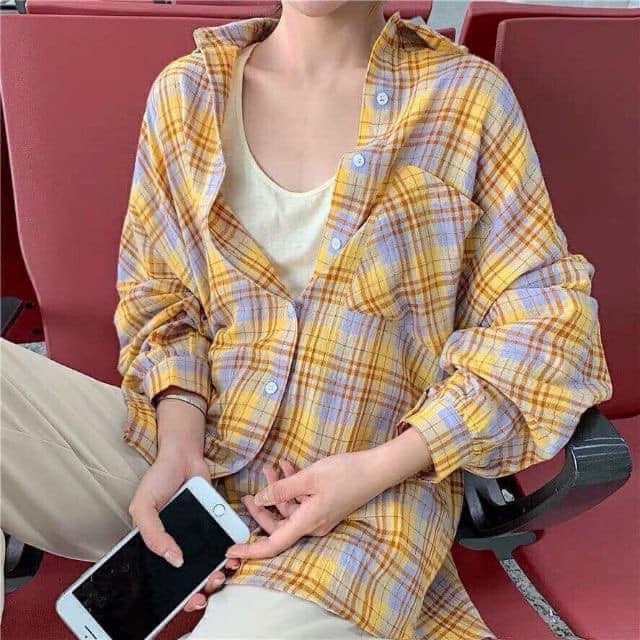 ÁO SƠ MI KẺ CARO SIÊU HOT HIT, TJTCOI4