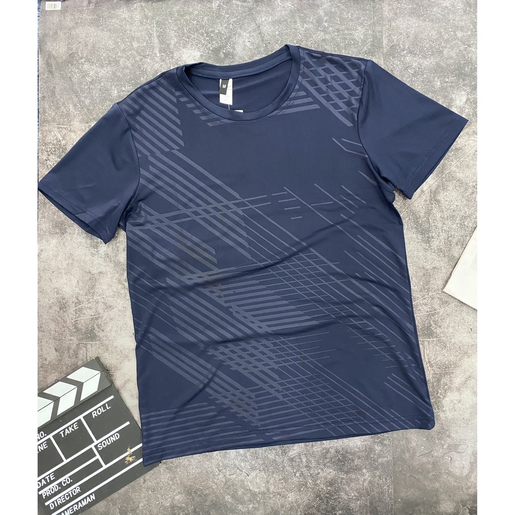 Áo thể thao nam chất thun lạnh 4 chiều cổ tròn | BigBuy360 - bigbuy360.vn