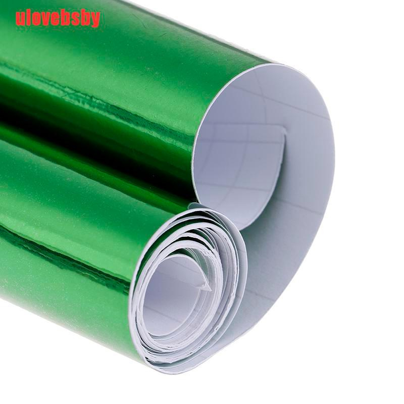 [ulovebsby]Car glossy mirror stretchable chrome vinyl wrap decal film stickers Sheet