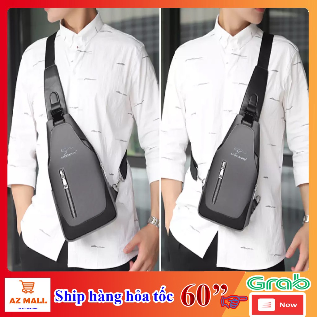 Túi đeo chéo nam Unisex phong cách Hàn Quốc, Vải canvas chống nước, Chống bám bụi - Túi chéo nam TC57 | BigBuy360 - bigbuy360.vn