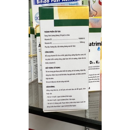 Aquadreim D3.Bổ sung vitamin d3k2 mk7 giúp tăng hấp thu canxi xương răng chắc khỏe,giảm còi xương,phát triển chiều cao