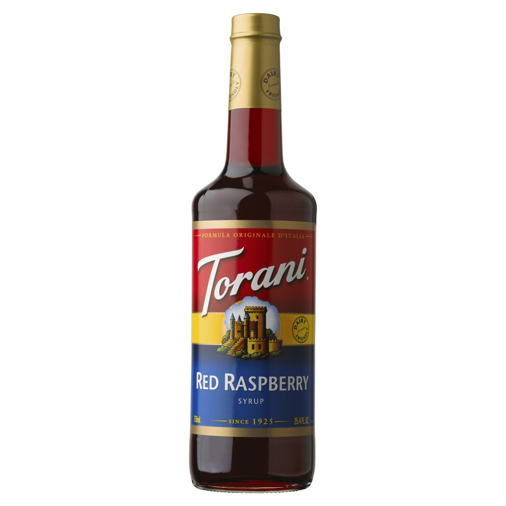 Siro Pha Chế Vị Phúc Bồn Tử Đỏ Torani Classic Red Raspberry Syrup 750ml Mỹ
