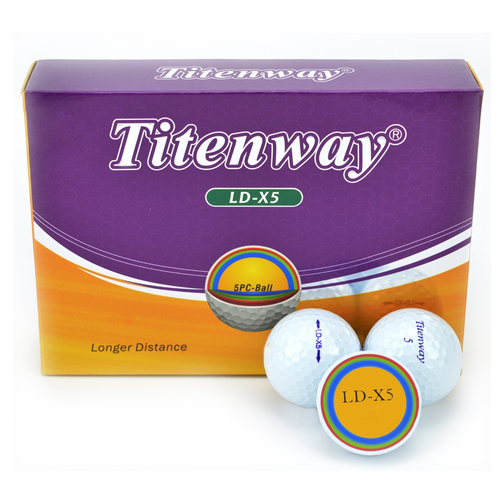 Hộp 12 Bóng Golf Titenway LD-X3 3,4 5 Lớp New