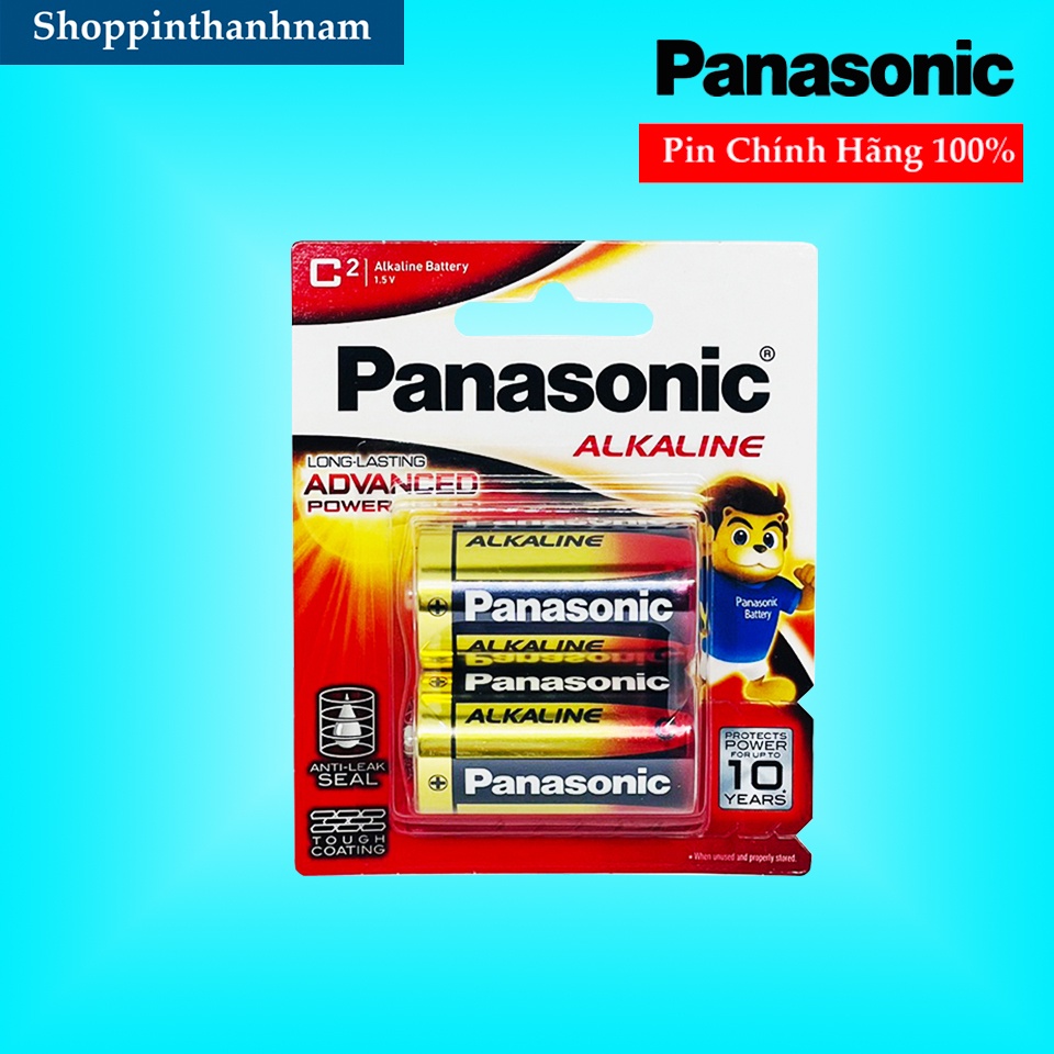 Pin Trung Panasonic alkaline LR14T chính hãng sản xuất tại Nhật Bản