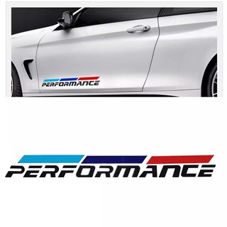 Tem dán cửa xe ô tô Performance 02  (trắng) bộ 2 tem