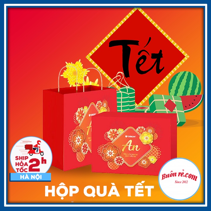 Bộ quà Tết Orion Bình An kèm túi thơm ngon, đa dạng phù hợp với mọi lứa tuổi 01520 | BigBuy360 - bigbuy360.vn