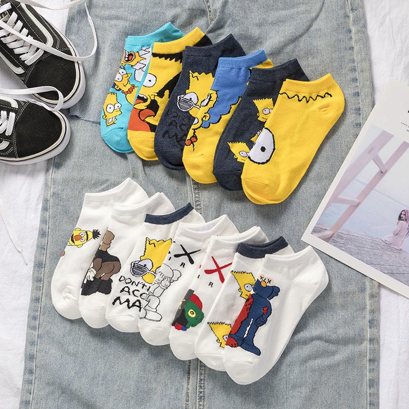Tất họa tiết, vớ cute cổ ngắn nhiều hình dày dặn