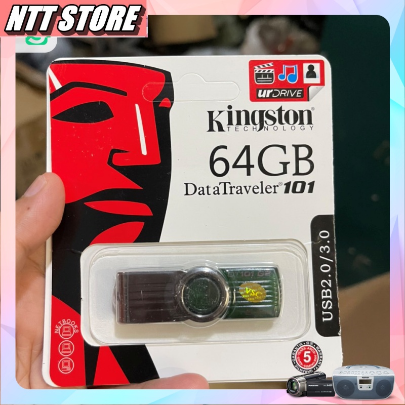 Usb KT hàng nhập khẩu mới 100%  8gb / 16gb / 32gb / 64gb  chuẩn 2.0  bảo hành 12 tháng (giao mẫu ngẫu nhiên) - NTT Store