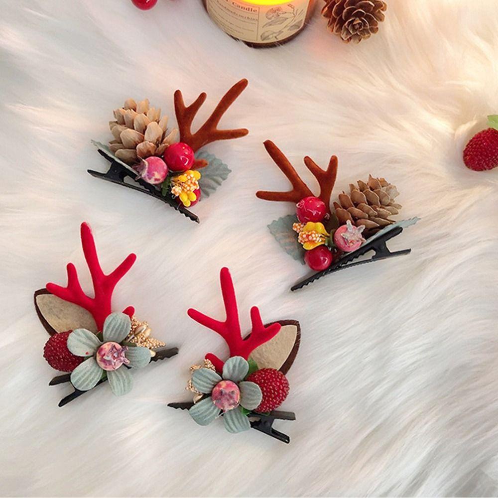 Kẹp Tóc Hình Cây Nấm Giáng Sinh Phong Cách Hàn Quốc Độc Đáo