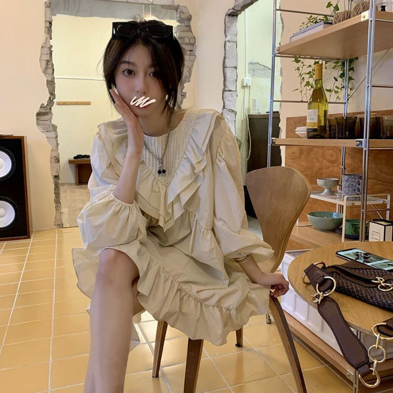 Đầm xoè tiểu thư tay dài siêu xinh