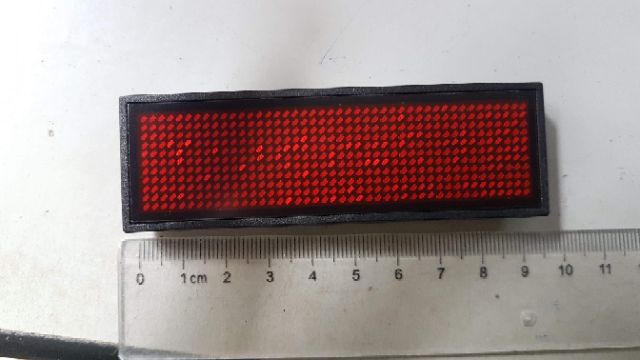 Led thẻ tên, led đeo ngực, name bage kích thước 9.5 cm x 2,5cm