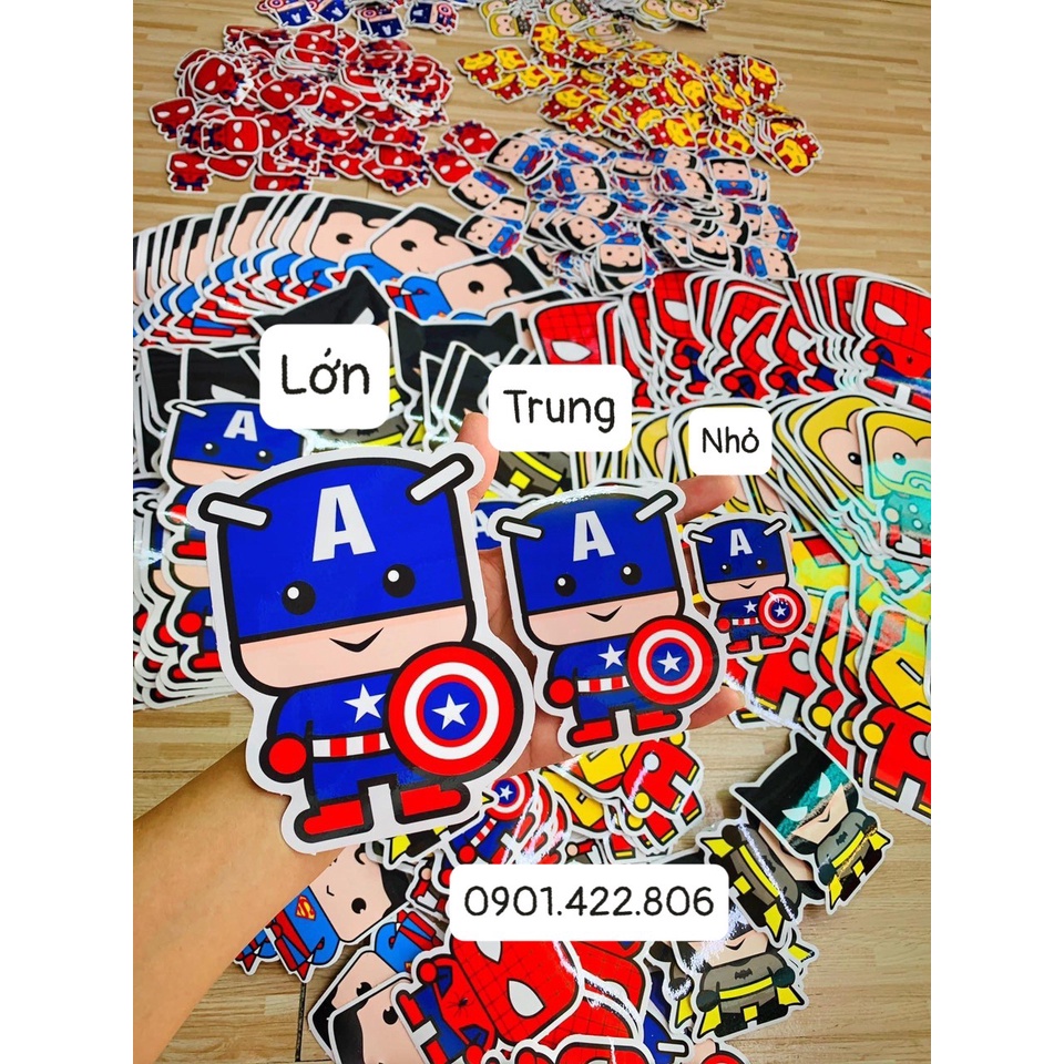 Tem Lẻ Sticker Decal Marvel Siêu Anh Hùng