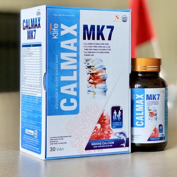 Klife CALMAX MK7 - Bổ sung calxi, vitamin D3 và vitamin K2-MK7 cho cơ thể giúp xương và răng chắc khỏe