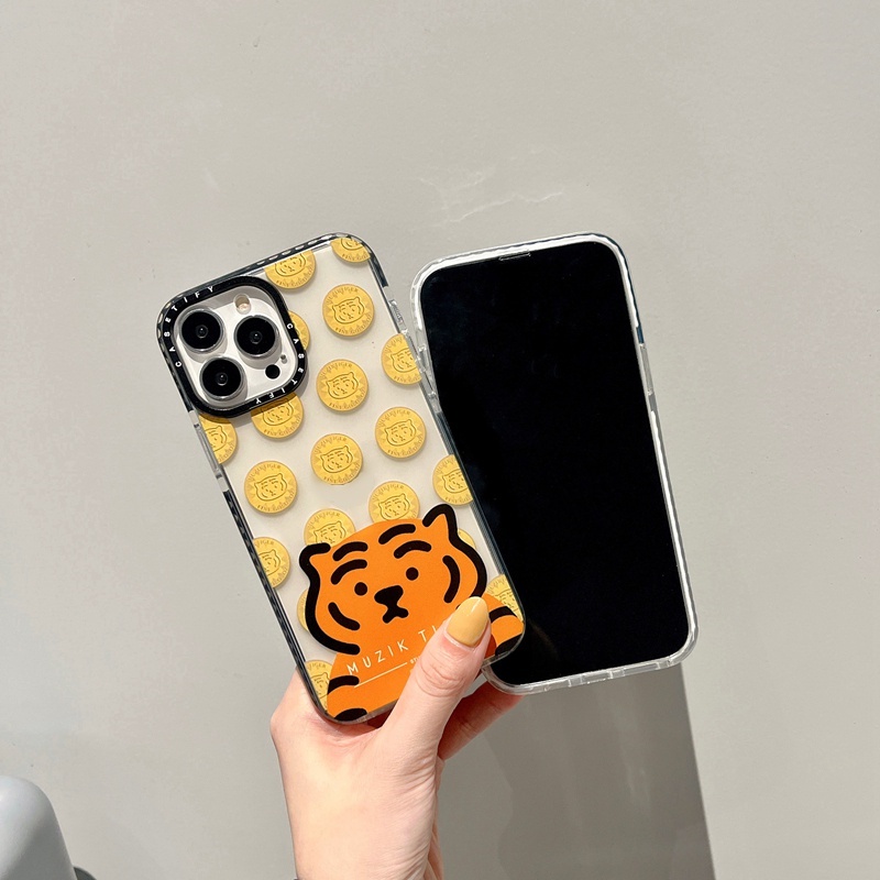 Casetify Ốp Điện Thoại tpu silicone Hình Con Hổ Cho iphone xr 11 12 13 14 15 plus pro max