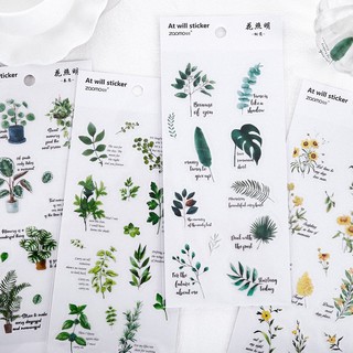 Sticker Họa Tiết Cây Lá Trang Trí