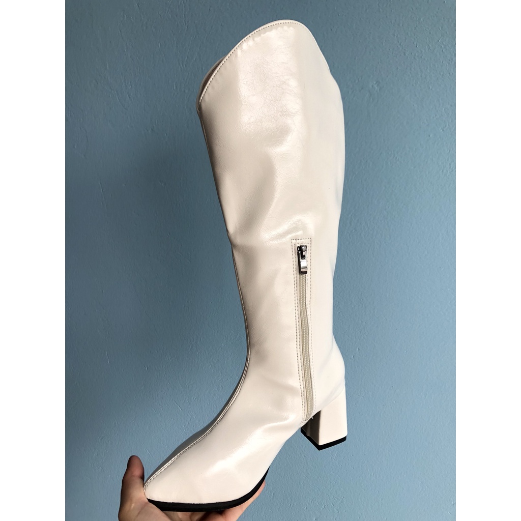 Bốt Đùi Nữ Boot Đùi Cao Cổ Đến Gối Cổ V Phối Khóa Hông (Fullbox - V245) | BigBuy360 - bigbuy360.vn