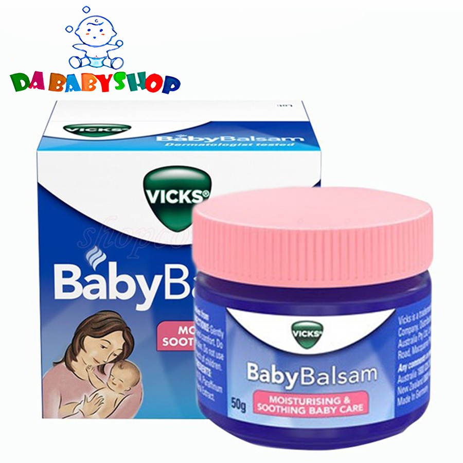 Kem/Dầu Bôi Giữ Ấm Ngực Giảm Ho Cho Bé Vicks Baby Balsam 50g - Đức