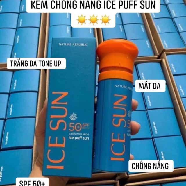 KEM CHỐNG NẮNG ICE SUN MẪU MỚI MÀU XANH